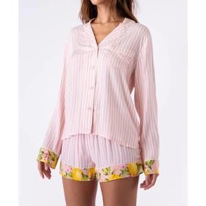 NEW PJ SALVAGE in full bloom long sleeve pajama top in pink dream